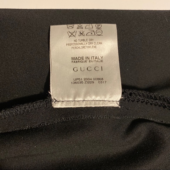 Gucci x Tom Ford Fall Winter 2004 Black Silk Detail Pencil Skirt - Picture 8 of 8